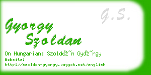 gyorgy szoldan business card